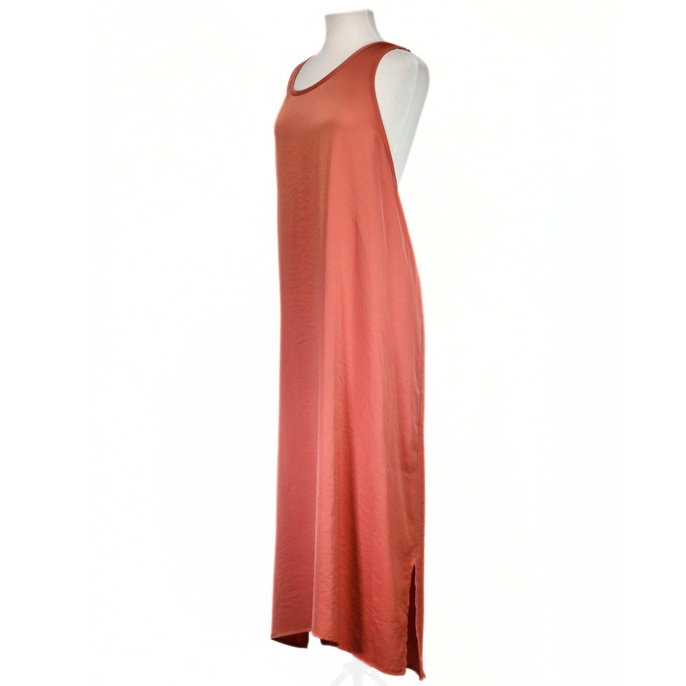 Maurizio Maxi Dress Womens S Burnt Orange Beaded Collar Open Back Summer Gown